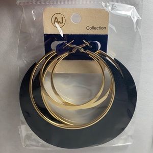 Oversized 3.5” Black Wood Earrings